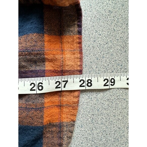 Natural Reflections Flannel Shirt Men XXL Orange Blue Plaid Button Up Pocket - Picture 8 of 8